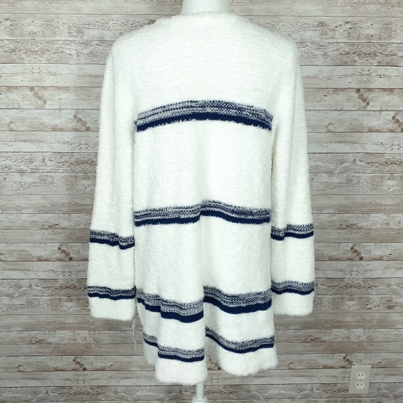 Style & Co Plush Open Front Cardigan XL Ivory D - Picture 3 of 5